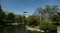 Establishing Shot Japan Symbol Iconic Landmark Osaka Old Castle Cherry Tree Day HD Footage