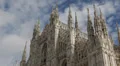 Establishing Shot Landmark Duomo Milano Gothic Cathedral Church Milan Italy HD Footage