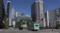 Establishing Shot Los Angeles Downtown LA Towers South Hope Street Cars Traffic HD Footage