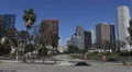 Establishing Shot Los Angeles Downtown LA Skyline Cityscape Skyscraper Buildings HD Footage