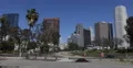 Establishing Shot Los Angeles Downtown LA Skyline Cityscape Skyscraper Buildings 4k or 4k+ Resolution