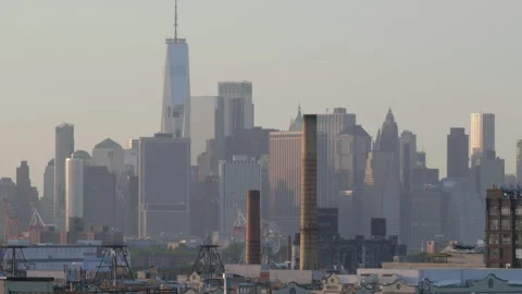 Establishing shot of Lower Manhattan Stock Footage 277618722