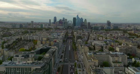 Establishing shot of modern and ancient Paris. A tourist magnet for tourists Stock Footage 254777666