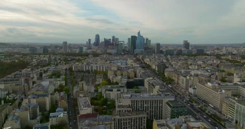 Establishing shot of modern and ancient Paris. A tourist magnet for tourists Stock Footage 254979471