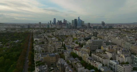 Establishing shot of modern and ancient Paris. A tourist magnet for tourists Stock Footage 255382881