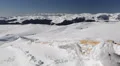 Establishing Shot Mountain Landscape Winter Snow Covered Frosted Wooden Fence HD Footage