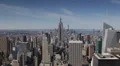 Establishing Shot New York City NYC Skyline Aerial View Sunny Day Big Apple Roof HD Footage