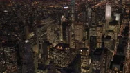 Establishing Shot Of New York City At Night. Manhattan Midtown Scene Stock Footage