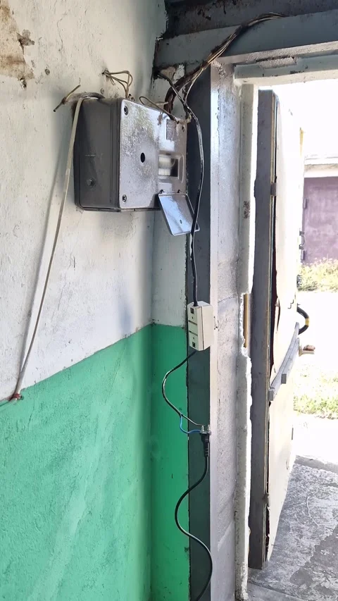 Establishing Shot Old Electrical Box Building Exterior Stock Footage 318362477