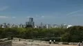 Establishing Shot Osaka Aerial View Cityscape City Center Tourist Trip Sunny Day HD Footage