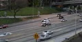 Establishing Shot Panoramic View Pan Right Freeway Highway Traffic Busy Commute 4k or 4k+ Resolution