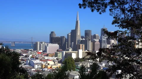 Establishing shot of San Francisco, California. Vídeos de archivo