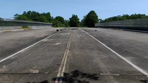Establishing shot of an unfinished overpass project. Stock Footage 115077553