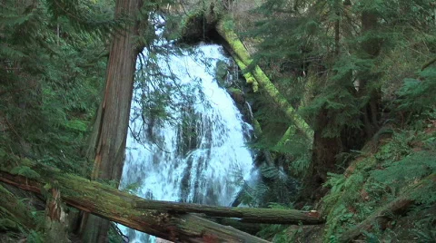 Establishing Shot Waterfall Video stock 687607