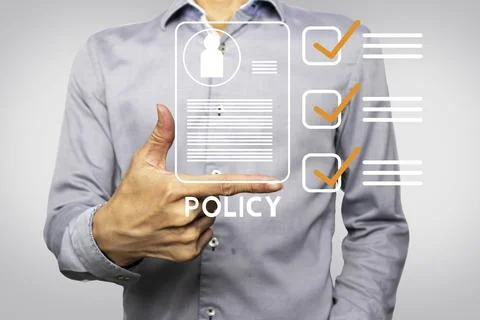 Establishing a work policy framework and checking that individuals comply w.. Stock Photos