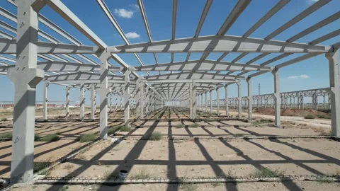 Establishment of an industrial site Stock Footage 212049323