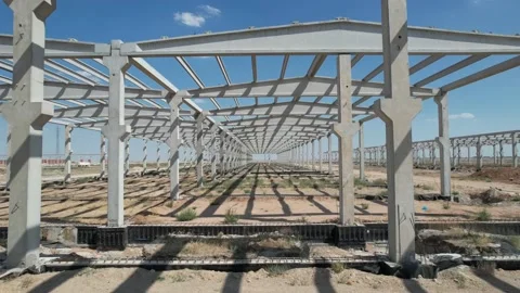 Establishment of an industrial site Stock Footage 212049552