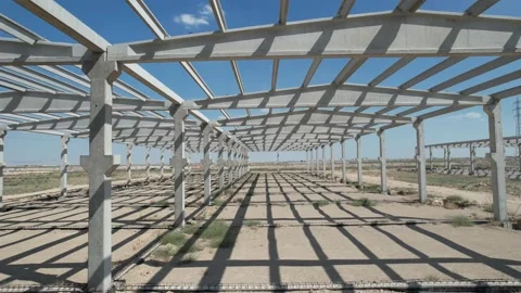 Establishment of an industrial site Stock Footage 212050743