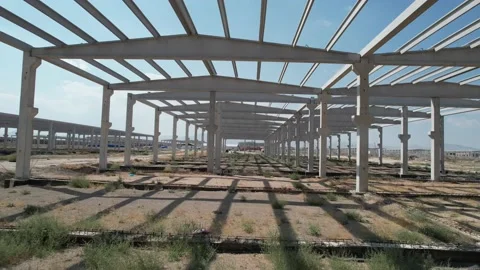 Establishment of an industrial site Stock Footage 213591464