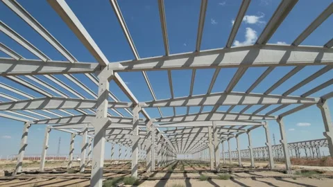 Establishment of an industrial site Stock Footage 213592094