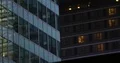 Establishment Shot of New York City Corporate Office Building Night Light NYC US 4k or 4k+ Resolution