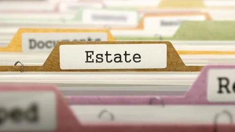 Estate on Business Folder in Catalog Stock Illustration