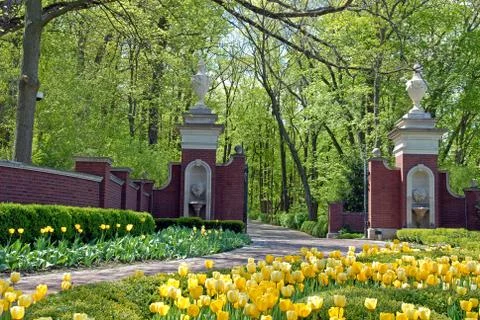 The estate gate Stock Photos