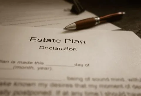 Estate Plan document Stock Photos