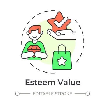 Esteem value multi color concept icon 스톡 일러스트