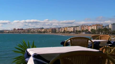 Estepona beach restaurant  動画素材 21196352