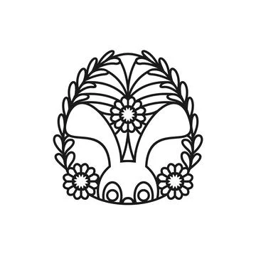 Ester egg line Stock Illustration