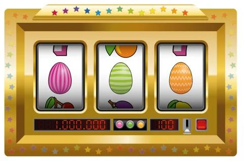 Ester Eggs Slot Machine Stock Illustration