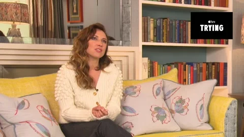 Esther Smith on press junket talking about Apple TV plus drama 'Trying' - 2021 Video stock 158108858