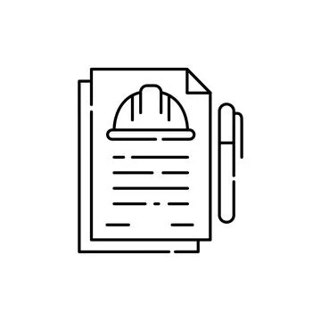 Estimate documentation color line icon. Pictogram for web page, mobile app Stock Illustration