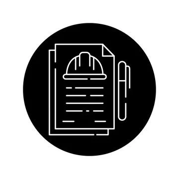 Estimate documentation color line icon. Pictogram for web page, mobile app Stock Illustration