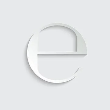 Estimated sign, E mark symbol Stock Illustration
