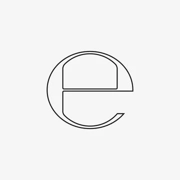 Estimated sign, E mark symbol. Vector illustration, flat design. Stock-Illustration