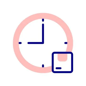 Estimated Time of Package Arrival icon, estimated package delivery. Stock Illustration