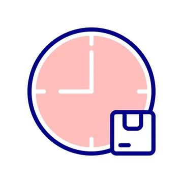 Estimated Time of Package Arrival icon, estimated package delivery. Stock Illustration