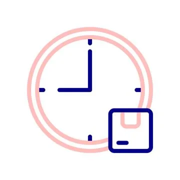 Estimated Time of Package Arrival icon, estimated package delivery. Stock Illustration