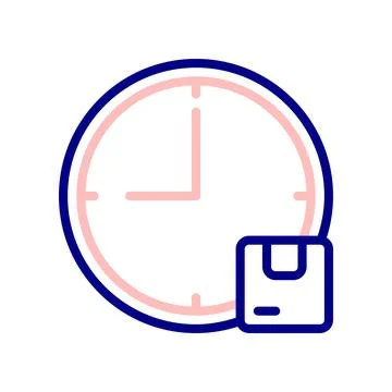 Estimated Time of Package Arrival icon, estimated package delivery. Stock Illustration