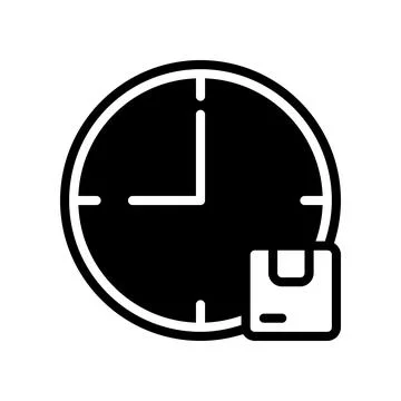 Estimated Time of Package Arrival icon, estimated package delivery. Stock Illustration