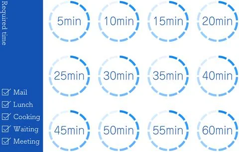 Estimated time required icon vector illustration Stock Illustration