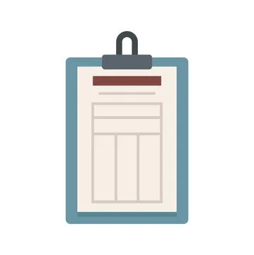 Estimator clipboard icon flat isolated vector Illustrazione stock