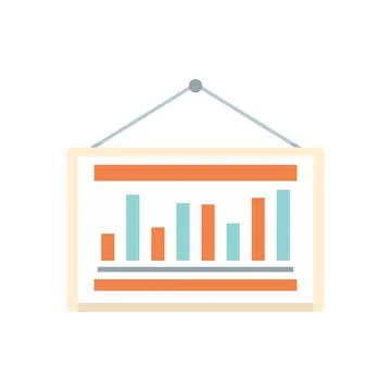 Estimator graph banner icon flat isolated Stock Illustration