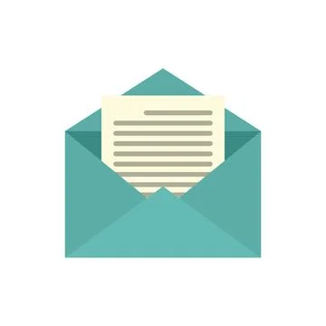 Estimator mail icon flat isolated 스톡 일러스트
