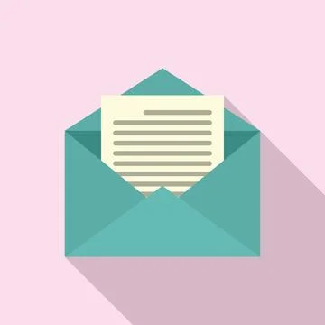 Estimator mail icon, flat style Stockillustratie