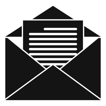 Estimator mail icon, simple style Stock Illustration