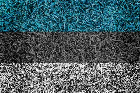 Estonea flag color grass texture background Stock Illustration