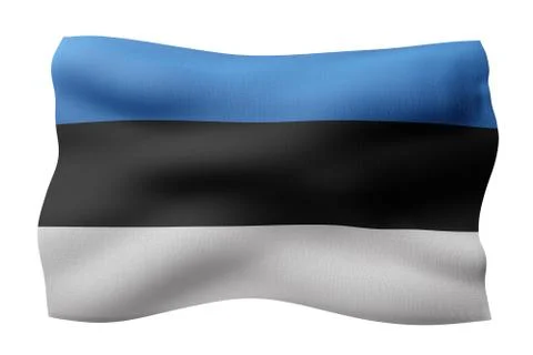 Estonia 3d flag Stock Illustration